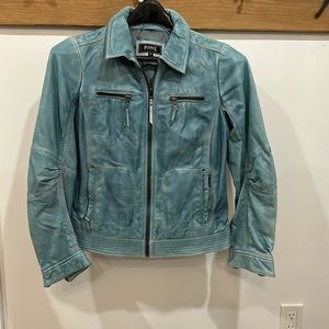 Plonge genuine leather distressed jacket